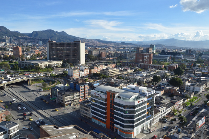Panorámica de Bogotá, en la calle 26 con carrera 30